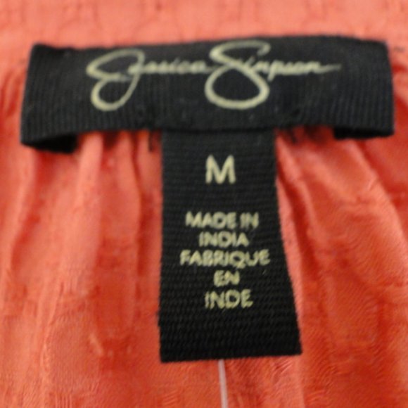 Jessica Simpson Faded Rose Blouse Boho V-NeckTop MEDIUM - Picture 5 of 5